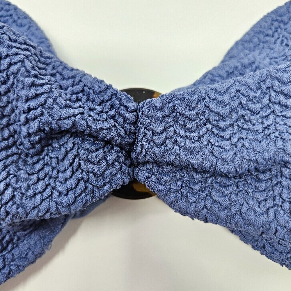 Abercrombie & Fitch O-Ring Bandeau Bikini Top Blue Women’s Size L NEW Beach - Picture 3 of 12